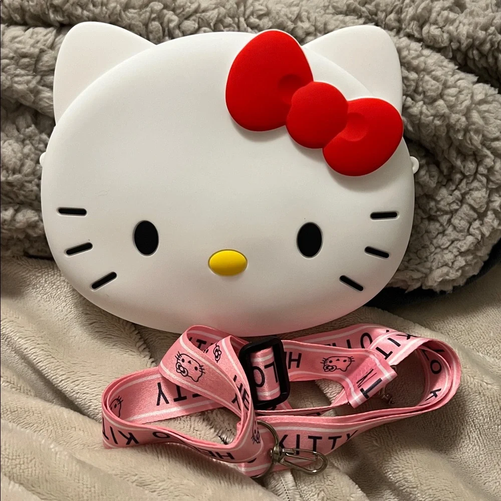 Hello Kitty Silicone Large Crossbody Bag White Kawaii